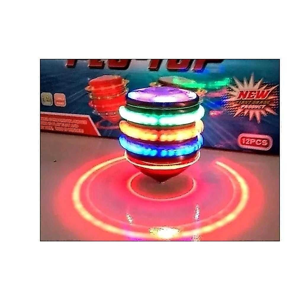 PIÃO MUSICAL LUMINOSO com luz e som lançador automático