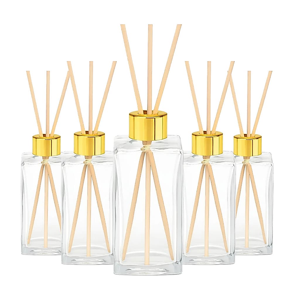 Kit 10 Frascos Difusor Vidro Retangular 250ml Aromatizador Ambiente Lembrancinha