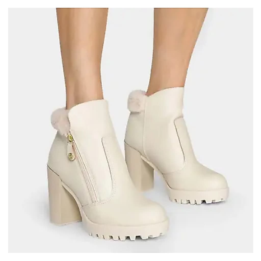 Bota Feminina Moleca Salto Alto Tratorada 5325.121