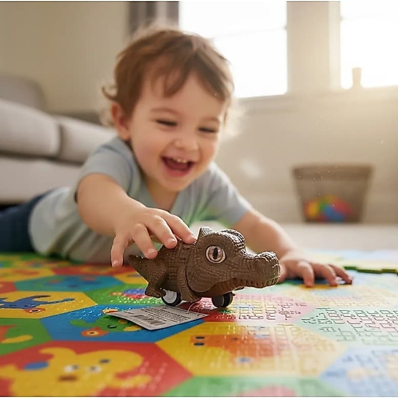 Carrinho Crocodilo  Fricção Abre A Boca Correndo Infantil