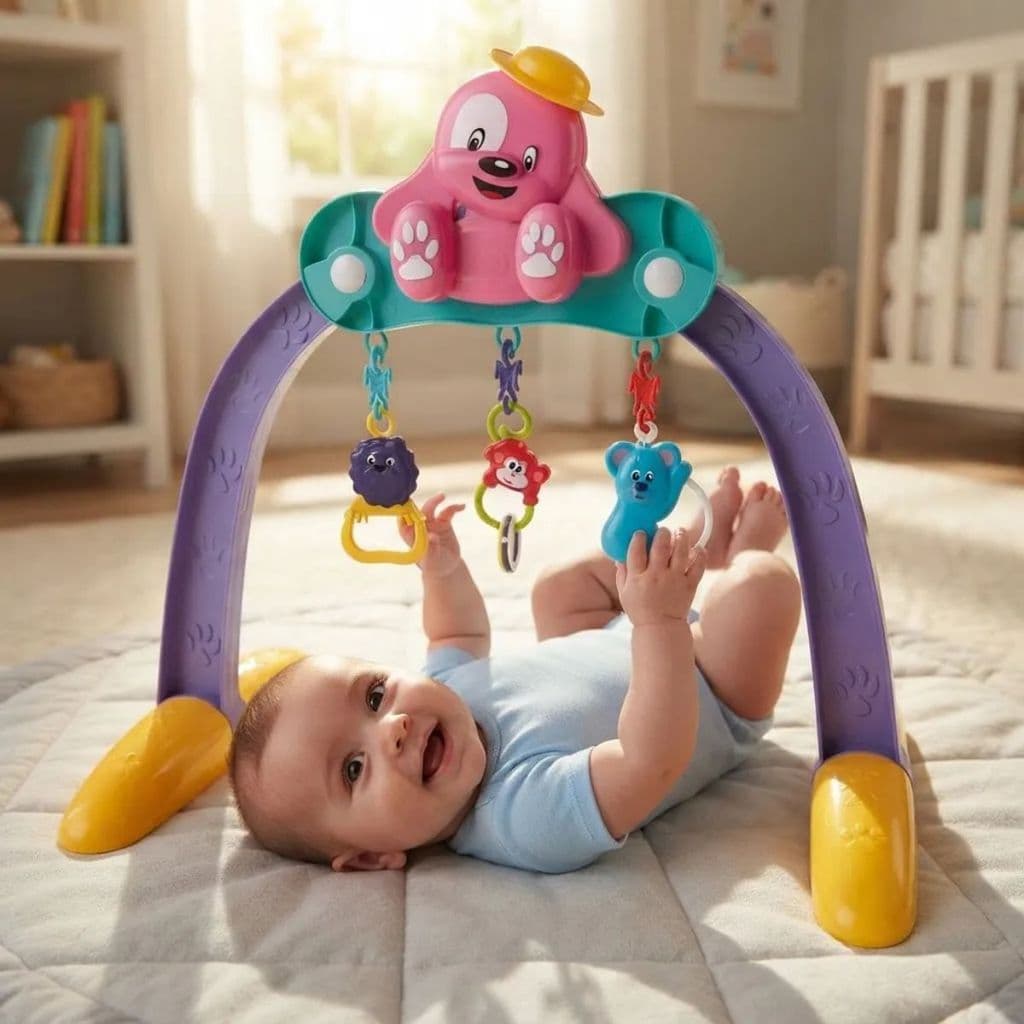 Móbile Ginásio De Atividades Brinquedo Infantil Calesita Ta Te Ti Estimulo Sensorial Arco de Brinquedos
