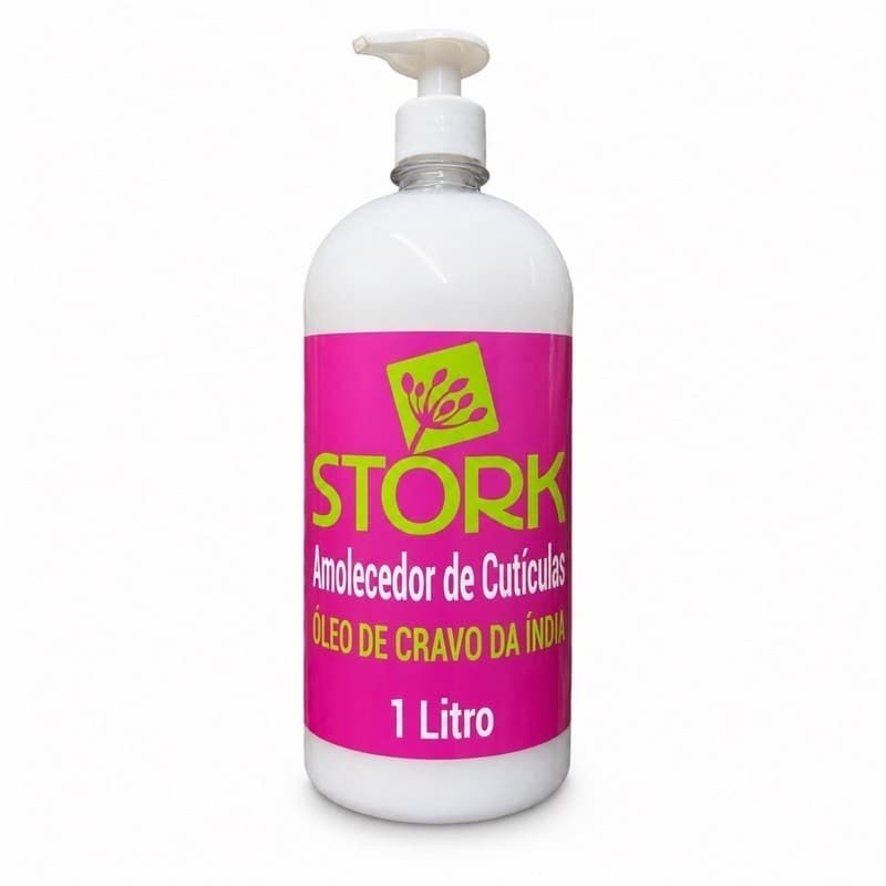 Amolecedor de Cutículas STORK 1 Litro Óleo de Cravo Manicure Pedicure Uso Profissional