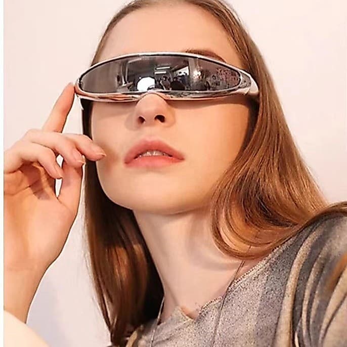 Óculos De Sol Esportivos Futuristas Dolphin Unissex Proteção UV Ciclismo Ao Ar Livre Rua Da Moda