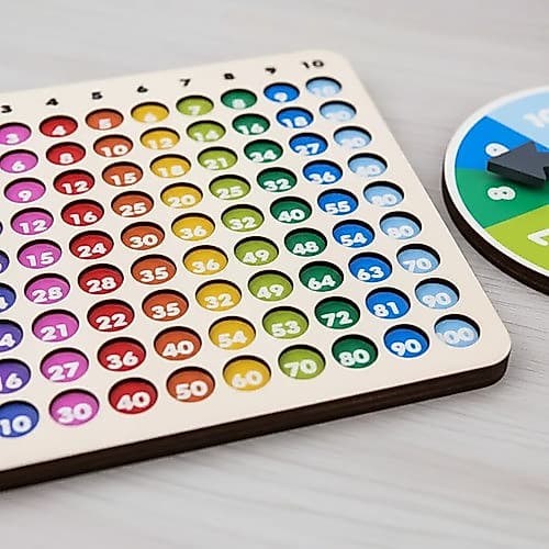 Jogo Tabuada Educativo Matemática Infantil Pedagógico Mdf
