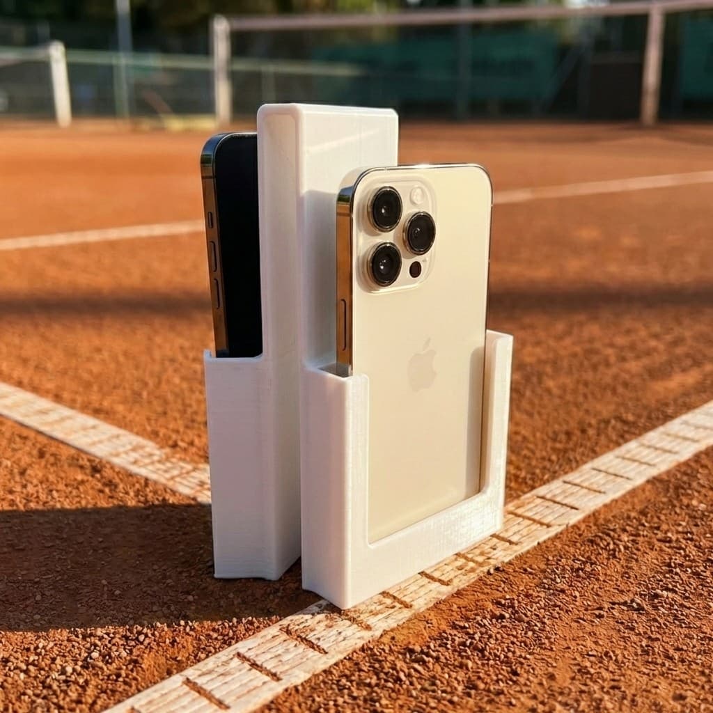 Suporte Duplo de Celular para Rede Beach Tennis Tênis Vôlei | Grave e Filme sua Partida