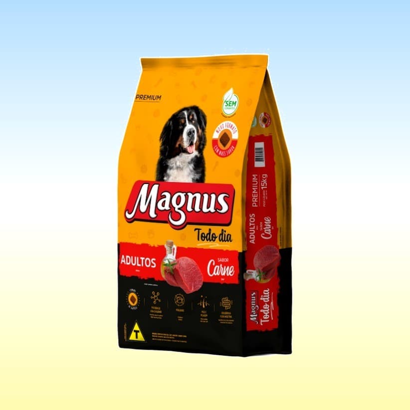 Ração Seca Magnus Premium Todo Dia 10,1 KG Cães Adultos Sabor Carne Adimax