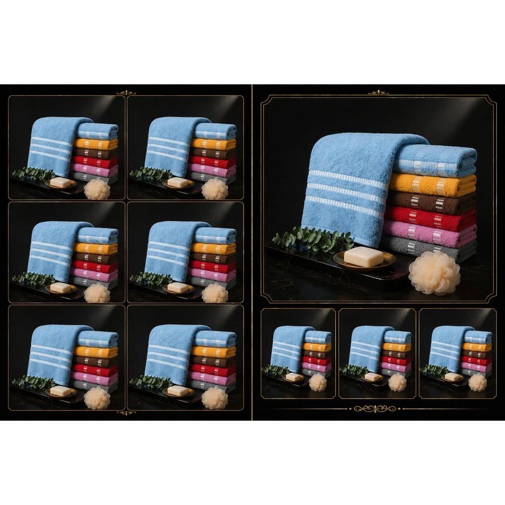 Kit Toalha de Banho Girassol – 6 Peças -100% Algodão  -Toque macio e confortável   Alta absorção.