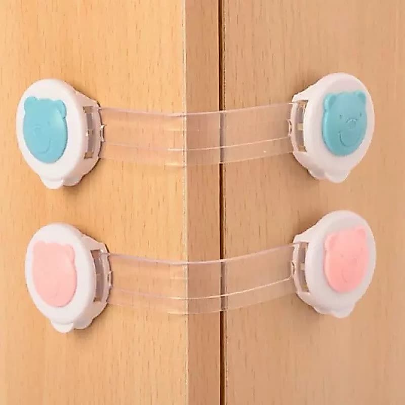 Kit de Travas de Segurança Para Porta de Móveis Gaveta Armário  Para Proteção Criança Bebê