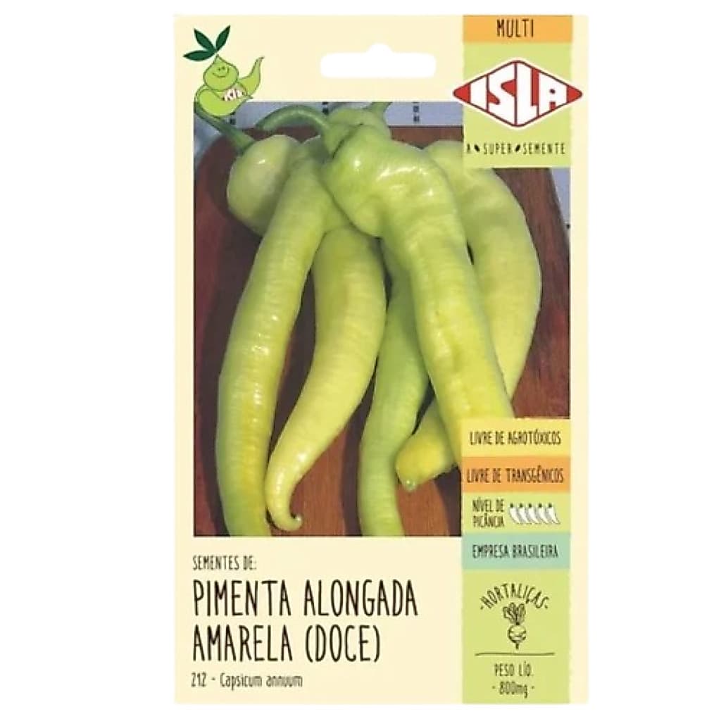Sementes de (2 Tipos Pimenta, 3 tipos Pimentão, Quiabo, 3 Tipos Rabanete), – Marca isla