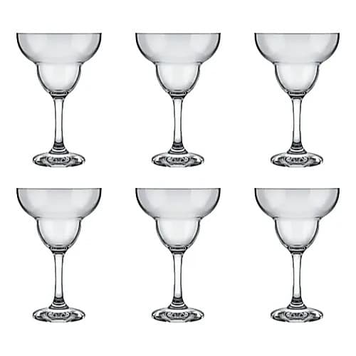 Jogo 6 Taças Margarita Coquetel 335ml Nadir Vidro Transparente