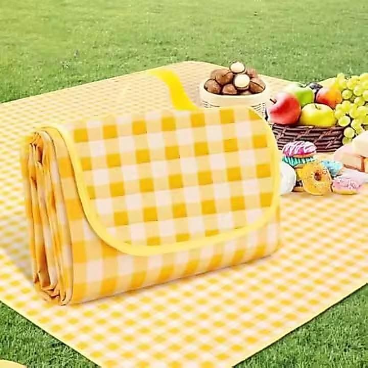 Cobertor para Exterior 80" x 80" Cobertor de Piquenique Extra Grande, Impermeável e Dobrável para Praia, para 6 a 8 Adul