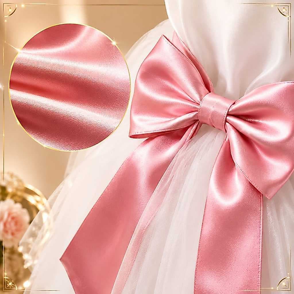 Faixa Decorativa Com Laço Para Vestido Infantil Princesa Luxo Festa Casamento Batizado Menina