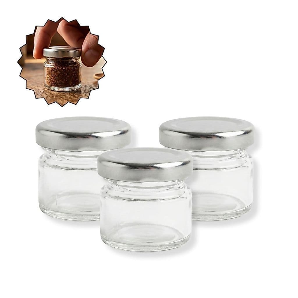 Mini Potes de Vidro 25ml c/ Tampa Rosqueável - Kit 5, 10 ou 20 Unidades, Lembranças, Decoração