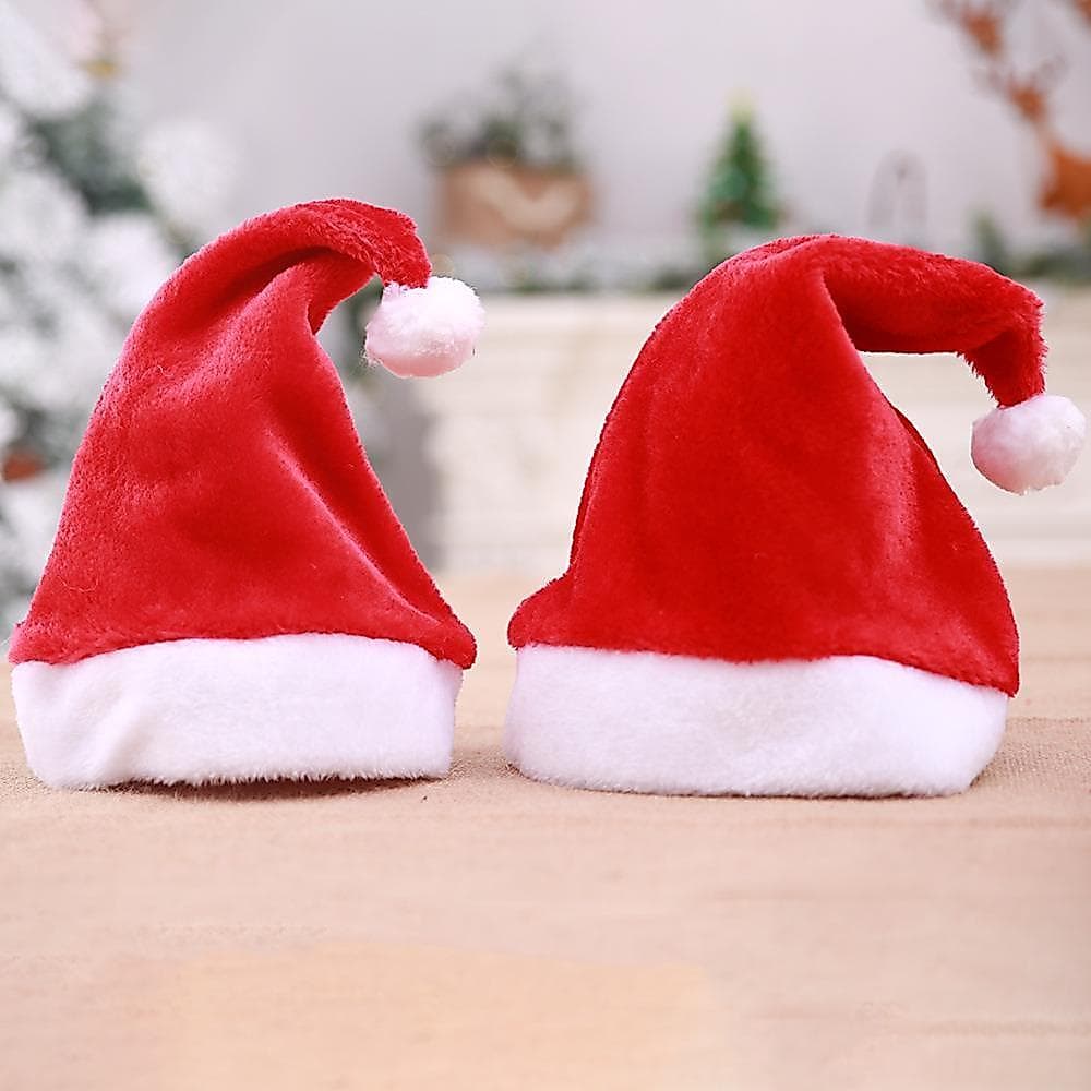 Decorações de natal High-End natal curto chapéus de pelúcia suprimentos de natal adulto chapéus de festa vestir-se