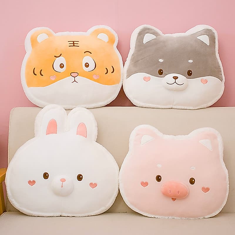 Ins bonito Animal empregada travesseiro macio dos desenhos animados brinquedo de pelúcia casa sofá almofada decorações m