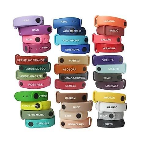 Pulseira Silicone Para Xiaomi Mi Band 3 E 4 Várias Cores
