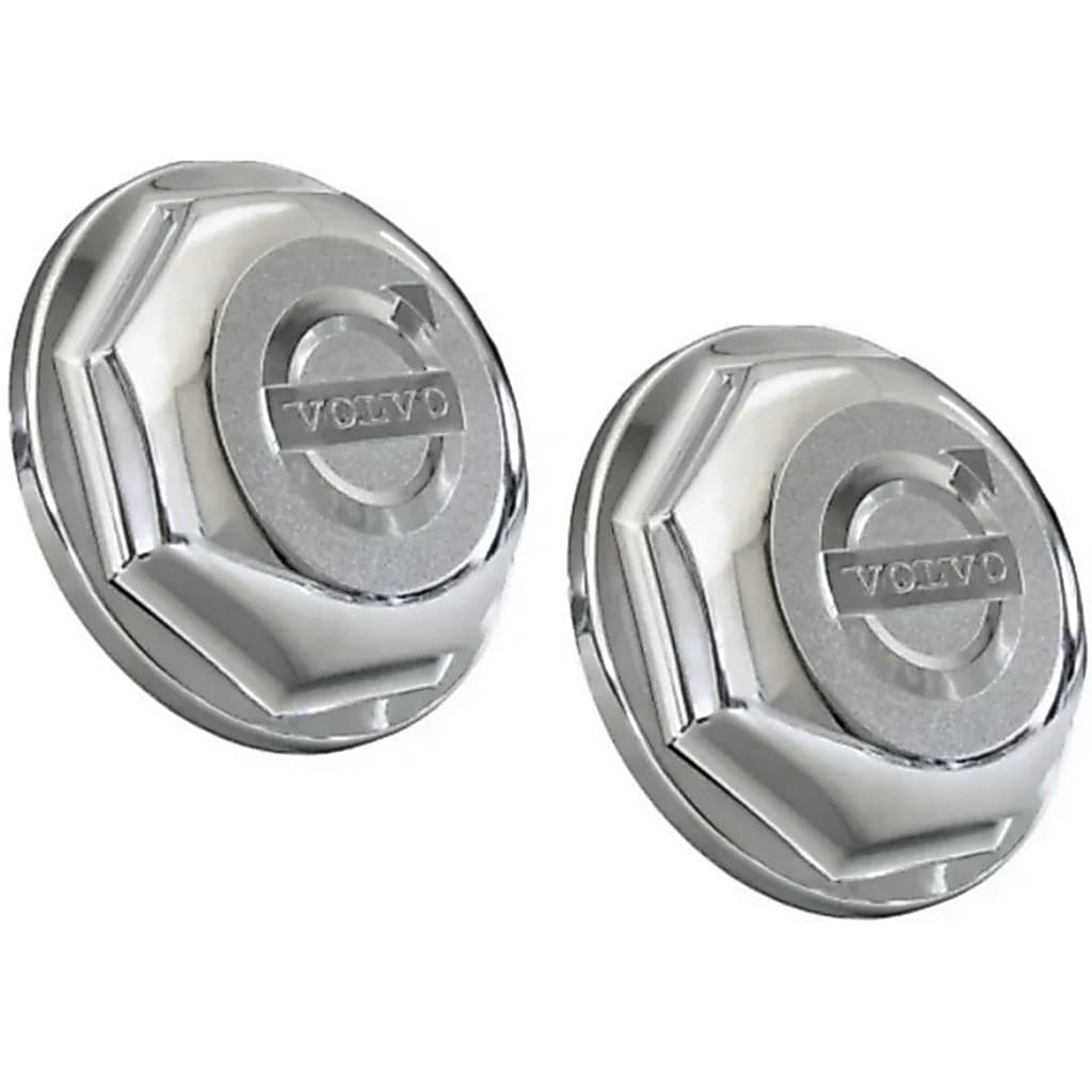 2 Sobre Tampa Cromada Cubo Dianteira Caminhao Volvo VM FH NH