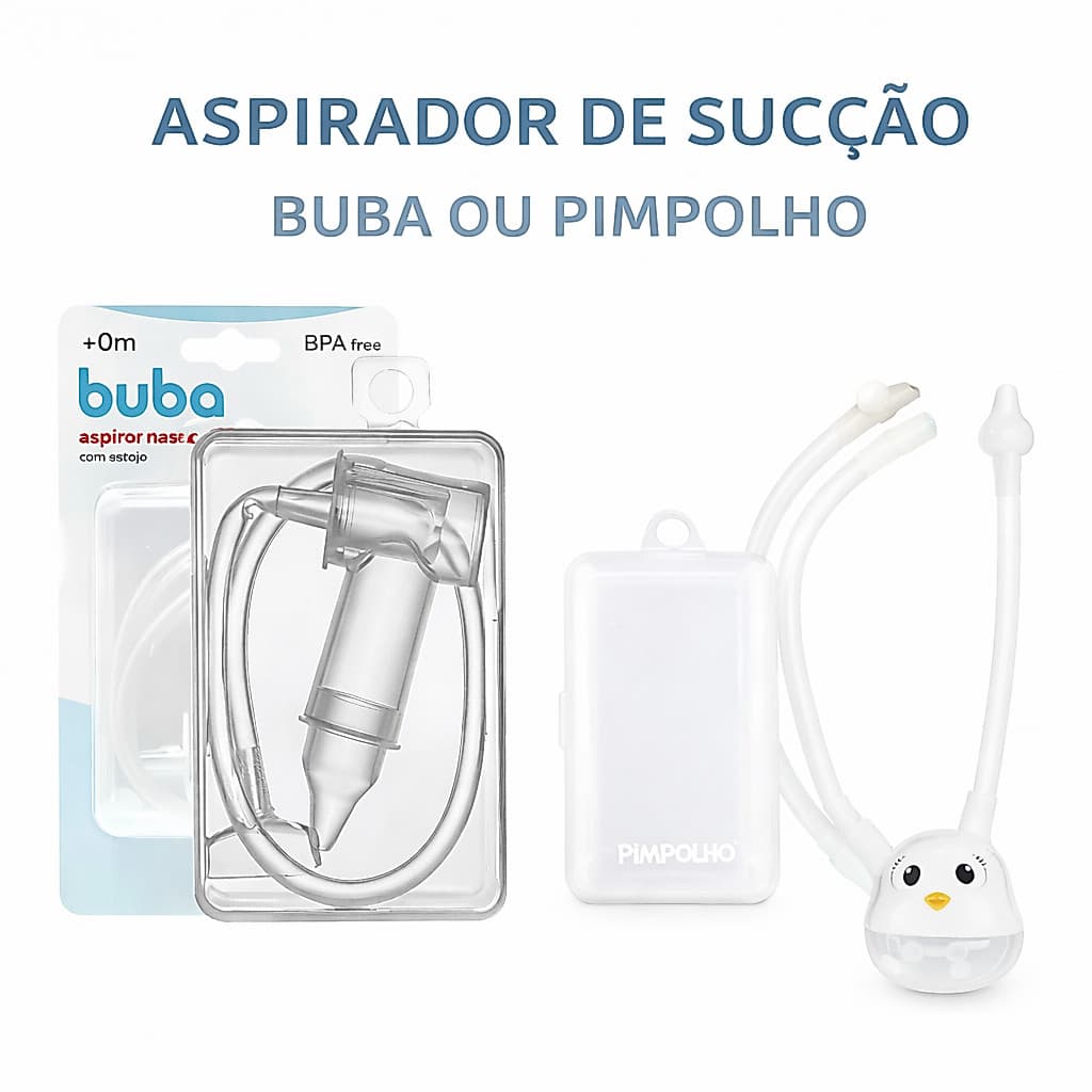 Aspirador Nasal Infantil para Bebê Pimpolho/Buba – Limpeza Nasal RN