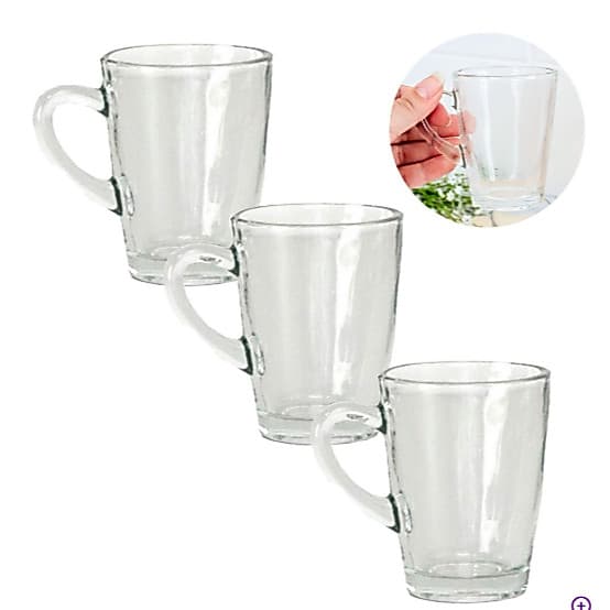 Conjunto De Canecas Mallavi 3 Peças 160Ml