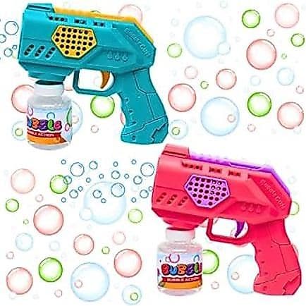 Brinquedo Bolhas De Sabão Automática Pistola De Sabão Lança Bolhas Com Luz Leve E Portátil