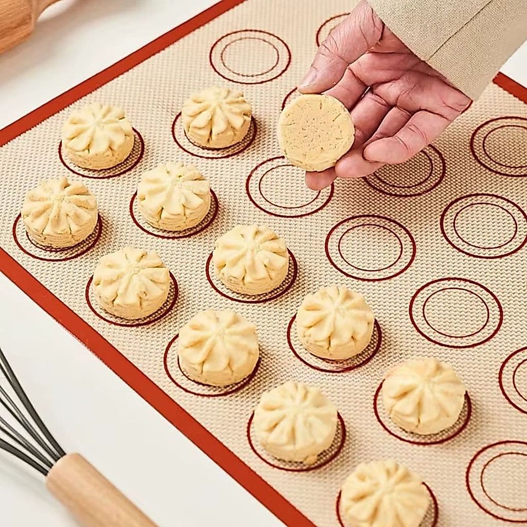 Tapete De Silicone E Fibra De Vidro Culinário 42x30cm Poder Usar No Forno Casa