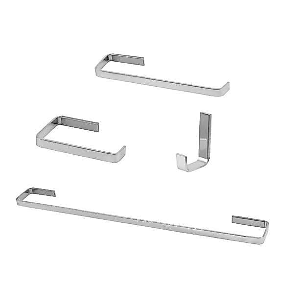Kit banheiro acessórios 4 Peças modelo Quadrado Metal maciço 5 anos garantia
