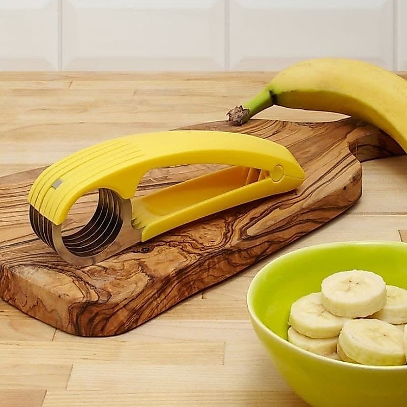 Cortador Banana Açaí Lâmina Inox Fatiador Rodelas
