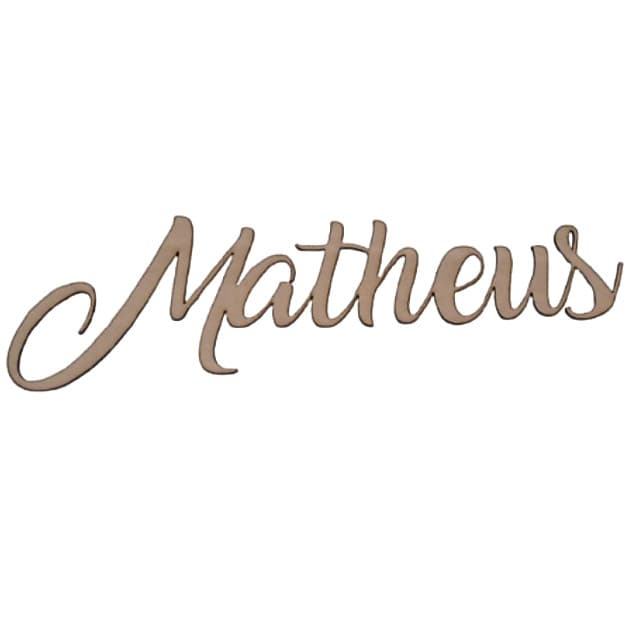Nome Matheus Personalizado Mdf Cru Decoração 60cm Largura