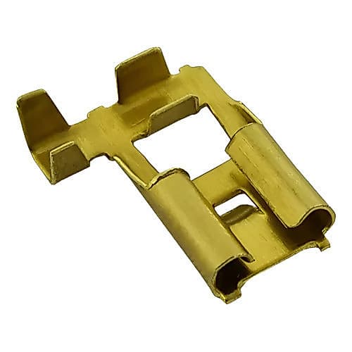 100 Terminal Conector Bandeira 6,3mm Terminal De Canto