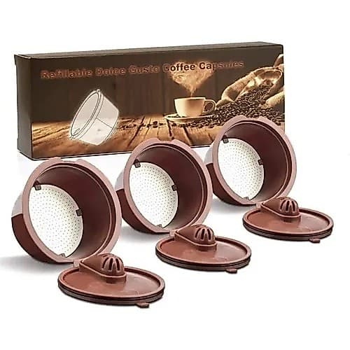 3 Cápsula Café Reutilizável Icafilas Dolce Gusto C/ Filtro Inox (sem escova e sem colher medidora)
