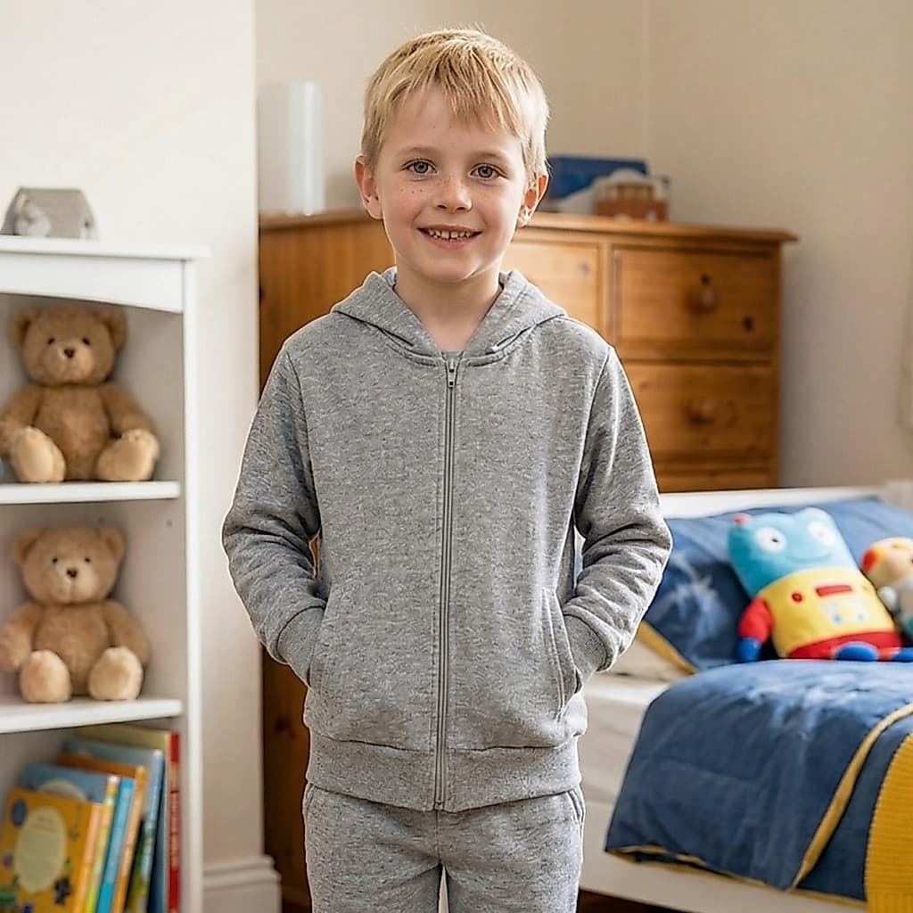 Moletom Masculino Infantil Com Capuz Ziper Ribana Nos Punhos Casaco Infantil Blusa de Frio