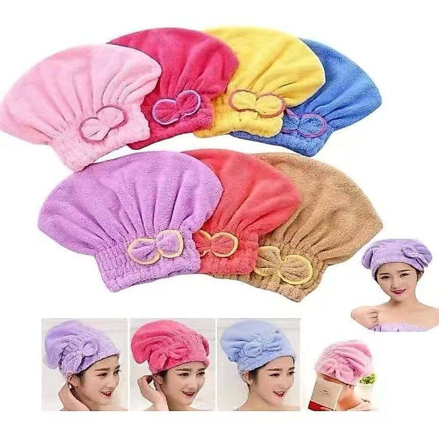 KIT 5 PCS Touca para seca cabelo Mágica Touca de Banho Absorvente Toalha de Microfibra