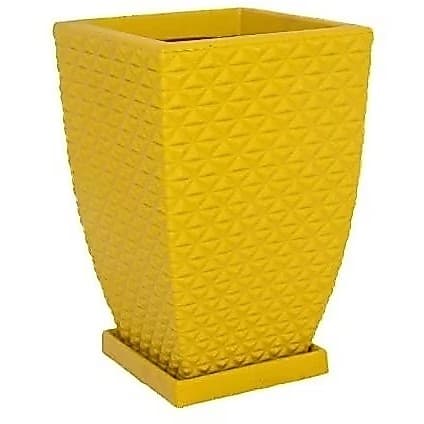 Vaso para planta em polietileno bojo quadrado diamente PP 30x19x14