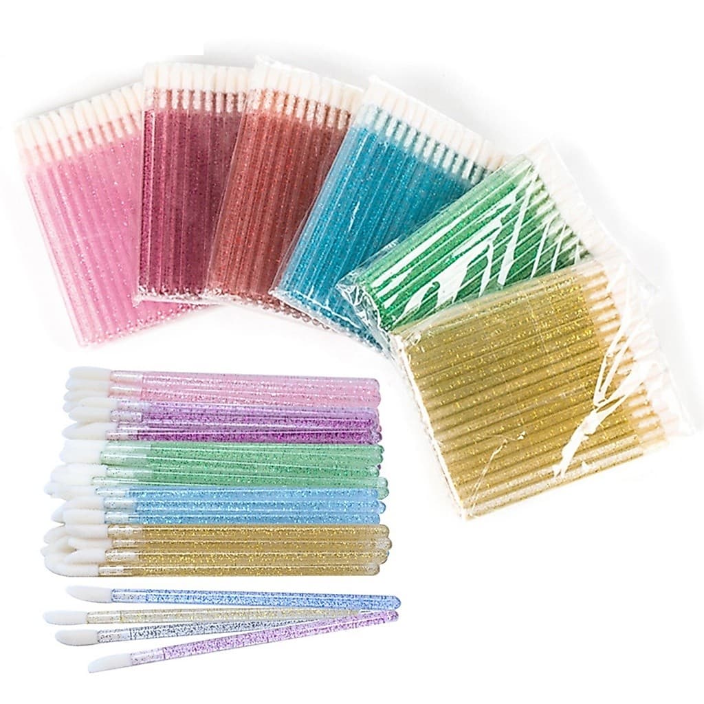 Kit 300 Pincel Aplicador Descartável Gloss e Batom Maquiagem