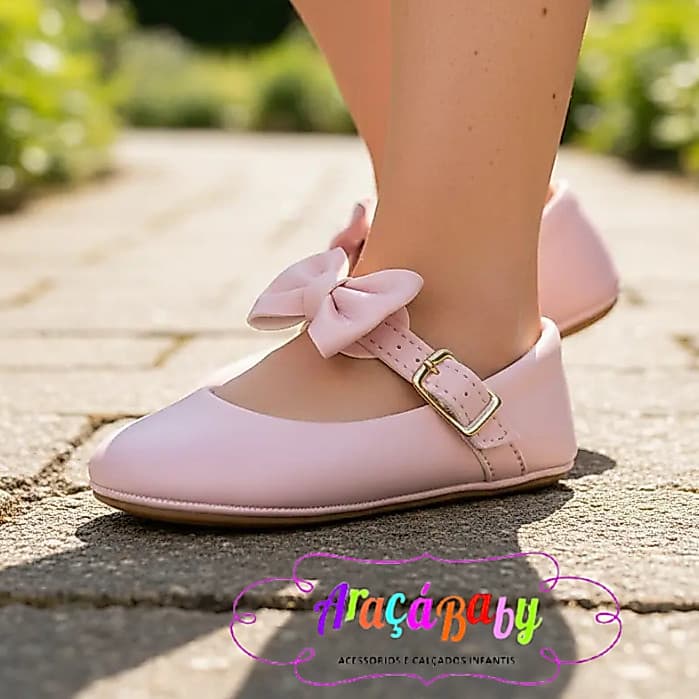 Sapatinho Infantil Bebê Menina com Laço Removível – Conforto e Estilo para Primeiros Passos