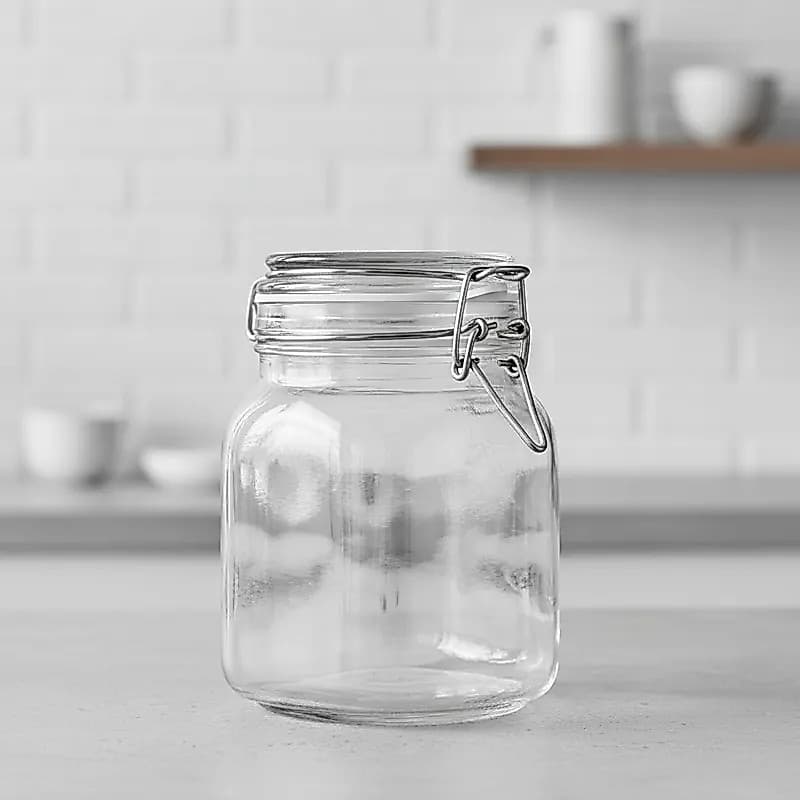 POTE DE VIDRO HERMÉTICO COM TRAVA DE AÇO VEDADA ORGANIZADORDE ALIMENTOS COZINHA 1100ML