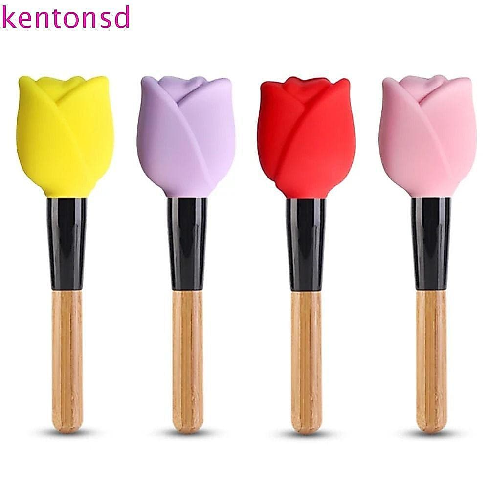 KENTONSD 3 Unidades De Capa De Pincel De Maquiagem De Silicone , Protetor Com Cerdas À Prova De Poeira , Respirável