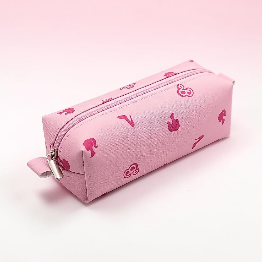Estojo Feminino Barbie Rosa Escolar Porta Lápis Menina