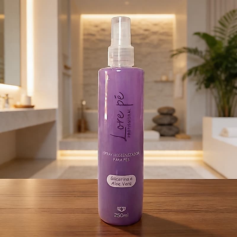 Spray Antissépticas Hidratação Controle de Odores Glicerina e Aloe Vera Lore Pé 250ml