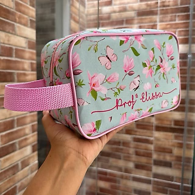 Necessaire G personalizada com nome presente lembrança dia das mães bag portátil armazenamento