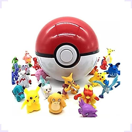 1 Pokebola Poke Brinquedo Com 10 Bonecos Infantil