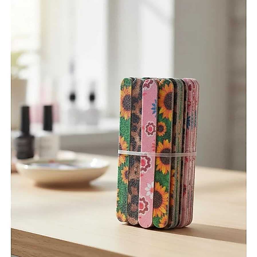 Lixas de Unha Tradicional  Lixa Estampada Pequena Uso Profissional Alta Qualidade para Clinicas de estetica Spa Manicure