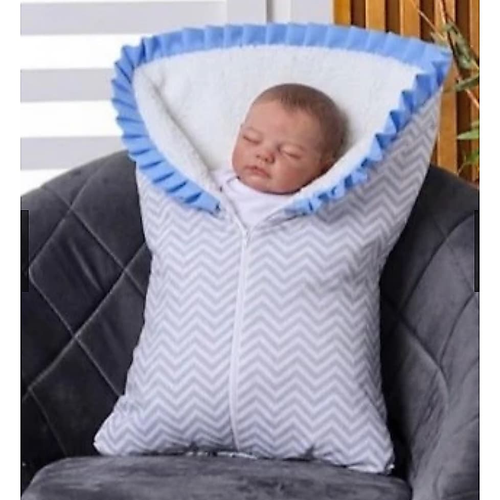 Saco de Dormir Bebê com ZÍPER e ELÁSTICO para o Frio Inverno em Tecido Estampado 100% Algodão