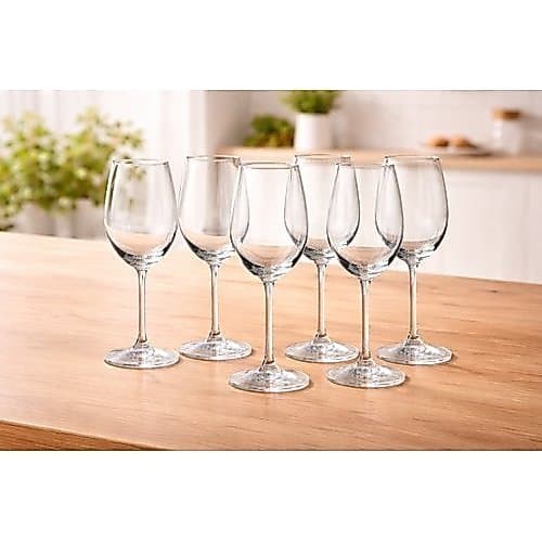 Jogo 6 Taças Cristal Elegantes 440ml Copos Refined Para Vinho Champanhe Bebidas