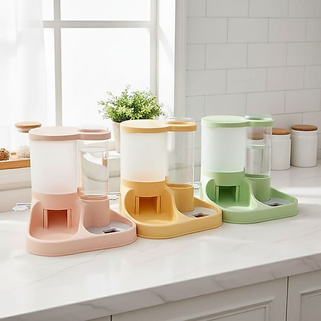 Alimentador Duplo Automático Pet Água e Ração - Lovely Vibe