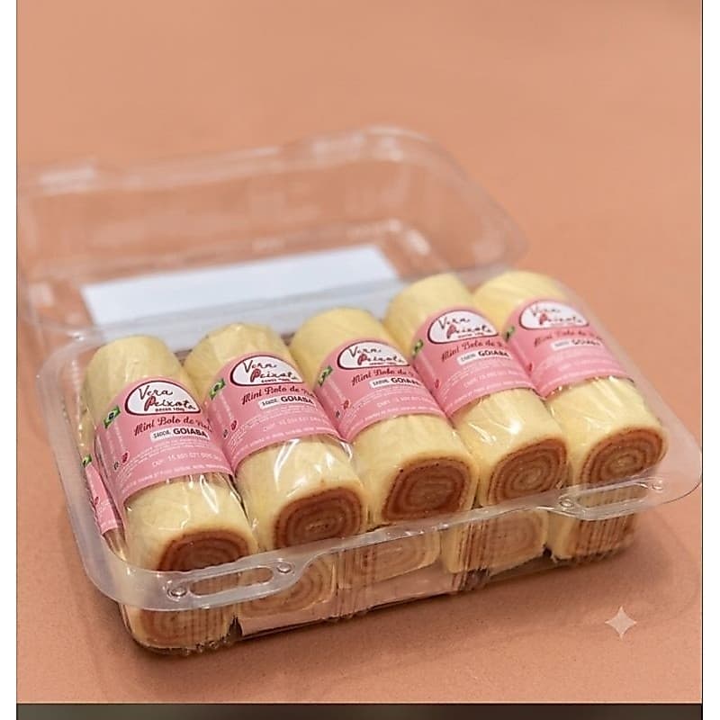 Bolo de Rolo Pernambucano 10 unidades de 70g cada bolo. CAIXA COM 10 UNIDADES