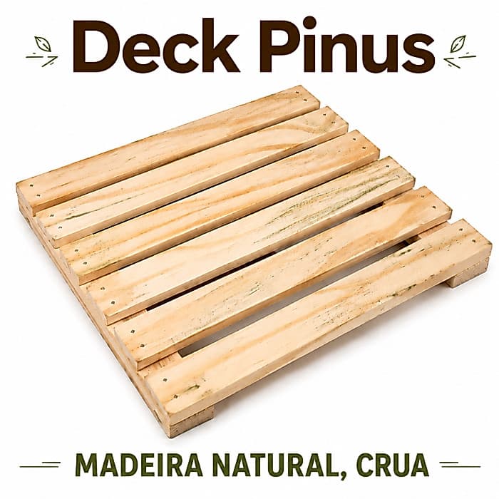 Pallet de Madeira 40x40cm Pinus Estrado Jardim Decoração Suporte Botijão de Gás Área Interna e Externa