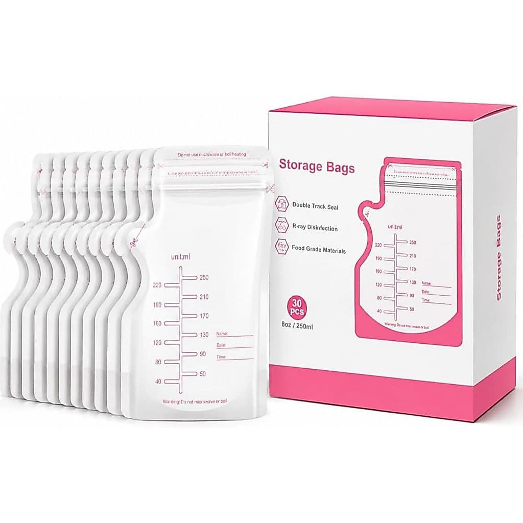 Sacos Transparentes Para Armazenar Leite Materno 250ml 30PCS Saco De Armazenamento De Leite Conservação Descartável