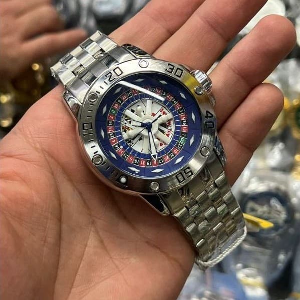RELÓGIO MASCULINO TAMANHO 52MM DESING ROBUSTO CASSINO. PULSEIRA EM AÇO, VIDRO SAFIRA RESISTENTE A RISCOS E IMPACTOS.
