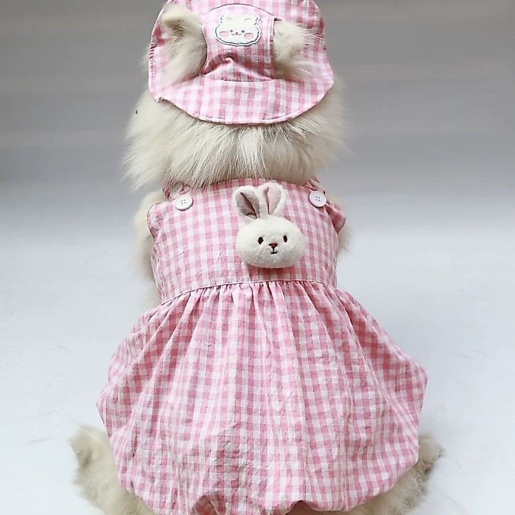 Vestido coelho para cachorro grande tecido macio confortavel para uso em ocasioes especiais